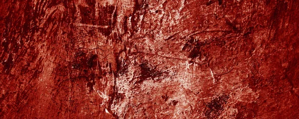 Parede Vermelha Panorâmica Grunge Textura Abstract Scary Concrete Horror Cement — Fotografia de Stock