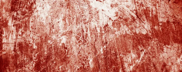 Panoráma Vörös Fal Grunge Textúra Absztrakt Ijesztő Beton Horror Cement — Stock Fotó