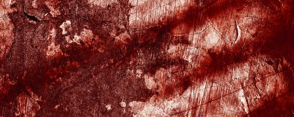 Panoramic Red Wall Grunge Texture Abstract Scary Concrete Horror Cement — Stock Photo, Image