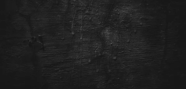 黑色背景的天然漆刷笔划纹理水泥或石材 可怕的水泥纹理 鬼鬼祟祟的背景旧黑色墙体混凝土 — 图库照片