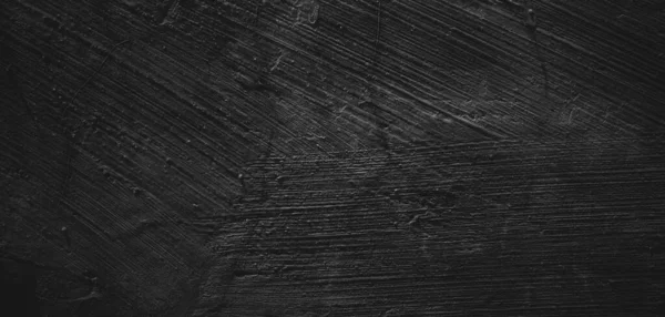 Schwarzer Hintergrund Mit Natürlichem Pinselstrich Aus Strukturiertem Zement Oder Stein — Stockfoto