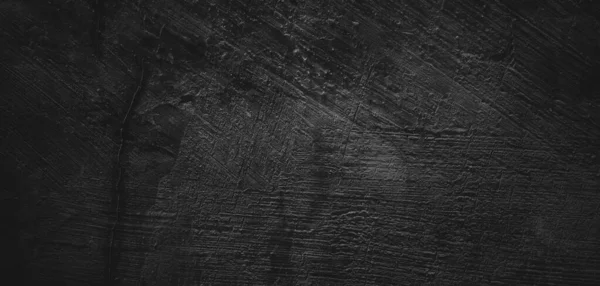 Schwarzer Hintergrund Mit Natürlichem Pinselstrich Aus Strukturiertem Zement Oder Stein — Stockfoto