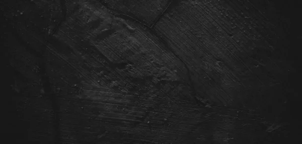Zwarte Achtergrond Van Natuurlijke Penseel Slag Getextureerd Cement Steen Oud — Stockfoto