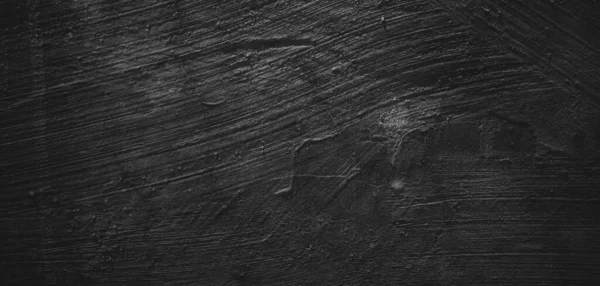 Black Background Natural Paintbrush Stroke Textured Cement Stone Old Horror — Stock Photo, Image