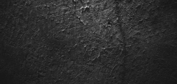 Fundo Preto Pincel Natural Curso Cimento Texturizado Pedra Old Horror — Fotografia de Stock