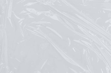 Beyaz plastik kırışık veya polietilen çanta dokusu, makro, beyaz arkaplan