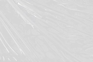 Beyaz plastik kırışık veya polietilen çanta dokusu, makro, beyaz arkaplan