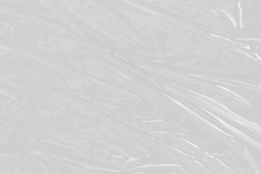 Plastik kırışık, beyaz plastik veya polietilen çanta dokusu, makro, beyaz arkaplan