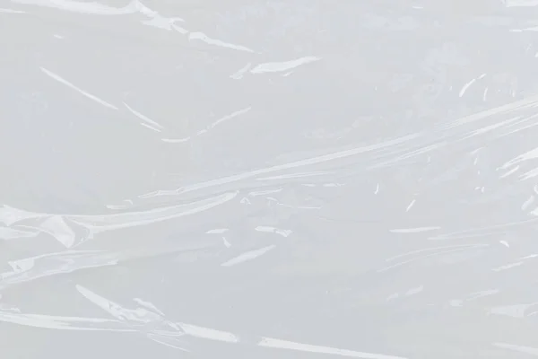 Plastik Putih Keriput Atau Tekstur Tas Polietilena Makro Latar Belakang — Stok Foto