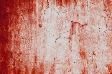 Cadılar Bayramı konsepti için eski duvarda koyu kırmızı kan