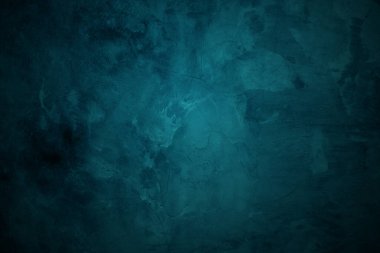 Dokulu mavi grunge arkaplan. Korku ve Cadılar Bayramı konsepti olarak mavi beton doku