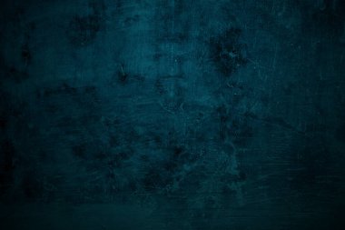 Dokulu mavi grunge arkaplan. Korku ve Cadılar Bayramı konsepti olarak mavi beton doku