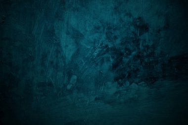 Dokulu mavi grunge arkaplan. Korku ve Cadılar Bayramı konsepti olarak mavi beton doku