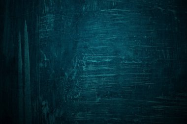 Dokulu mavi grunge arkaplan. Korku ve Cadılar Bayramı konsepti olarak mavi beton doku