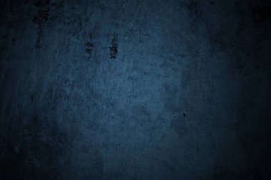 Dokulu mavi grunge arkaplan. Korku ve Cadılar Bayramı konsepti olarak mavi beton doku