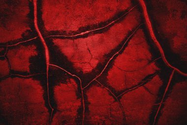 Kırmızı grunge duvar dokusu. Kırmızı ve siyah korku arka planı.