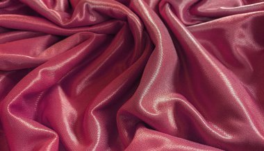 Doku kırmızı keten kumaş, buruşuk keten arka plan