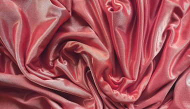 Doku kırmızı keten kumaş, buruşuk keten arka plan