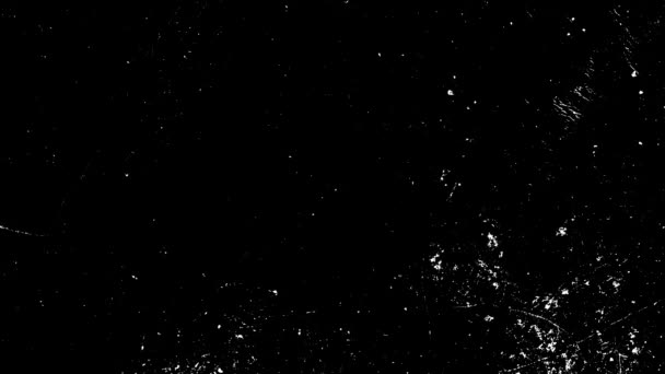 Czarno Biały Ekran Tryb Grunge Nakładka Dystres Animacja Pętli Vintage — Wideo stockowe