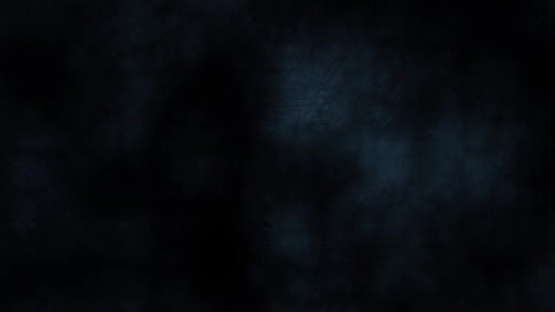 青い怖い黒い煙で満たされたホラーの背景 — ストック動画