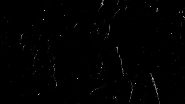 古い破損したフィルム表面に塵と穀物フィルムの傷 レトロヴィンテージ効果 スクリーンモード グラウンジオーバーレイの苦痛 — ストック動画