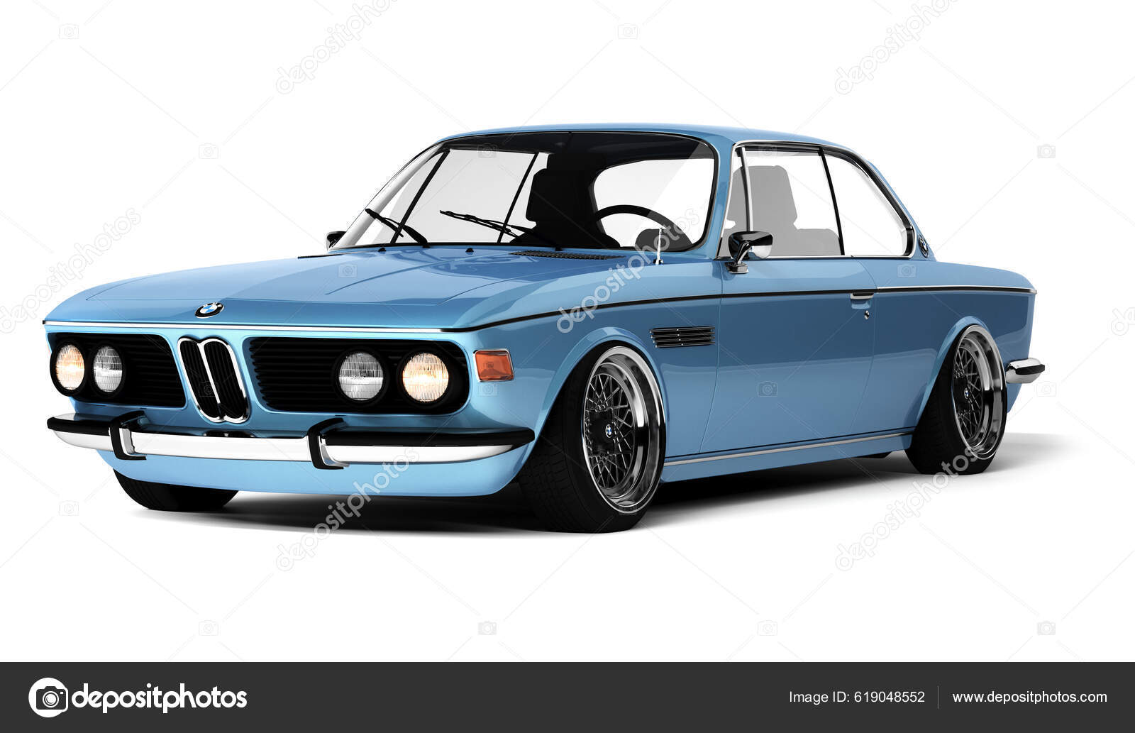 １９７０年代ドイツ車 アルマトイ カザフスタン 2022年9月25日 Bmw Csi古典的なドイツの大きな高速グランド高級幹部1970年代クーペ車は  白い背景に隔離されました 3Dレンダリング — ストック編集用写真©Medvedsky.kz#619048552