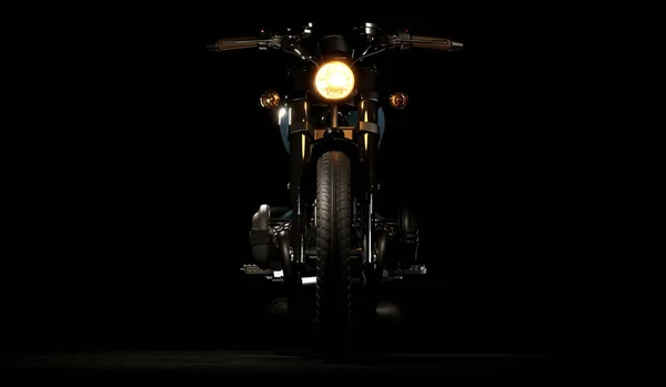 アルマトイ カザフスタン 2022年8月15日Bmw Walzwerk R18カスタムバイクボバースーパーバイク暗い背景に 3Dレンダリング — ストック写真