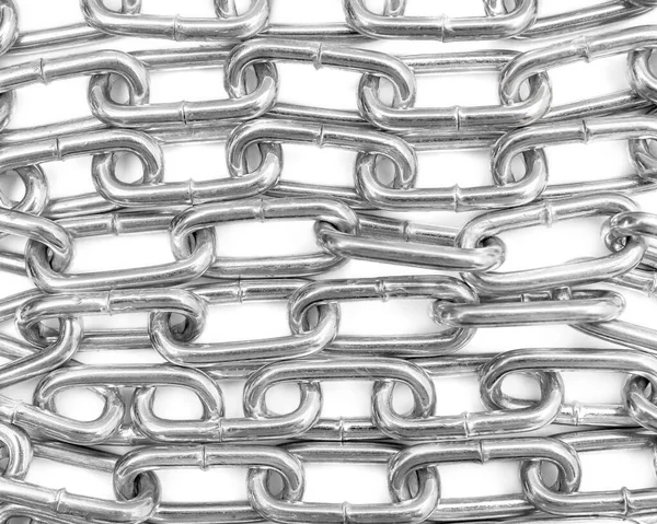 Linhas Corrente Metal Branco Como Fundo Abstrato Vista Superior — Fotografia de Stock