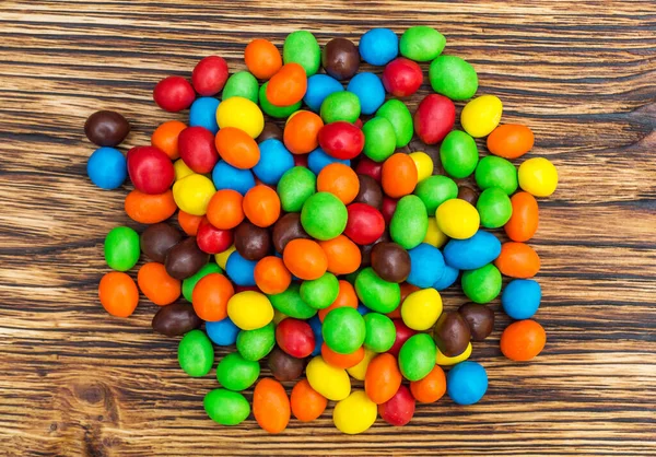 Heap Sweet Colorful Candies Table Top View — Stock Photo, Image