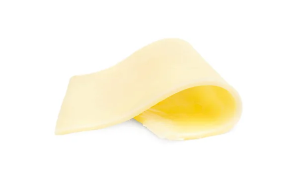 Beyaz Arka Planda Bir Dilim Peynir — Stok fotoğraf