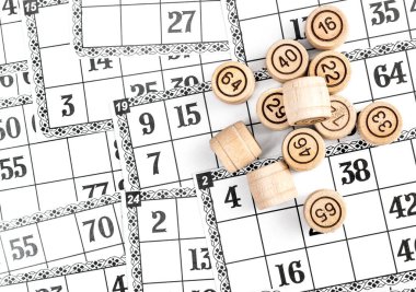 Loto kartlarındaki ahşap fıçı. Üstten Görünüm.
