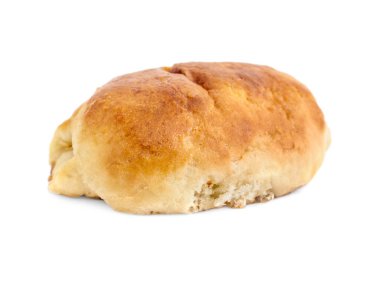 beyaz zemin üzerine taze tatlı çörek. 