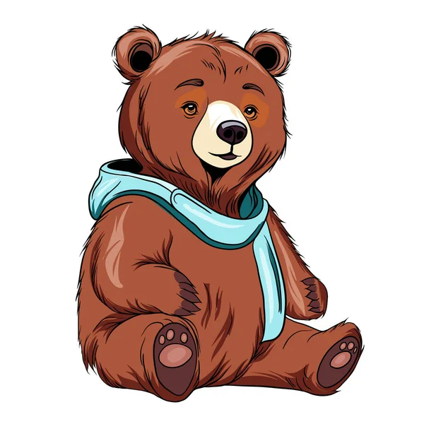 Teddy Bear Heart White Background Illustration — Stock Vector