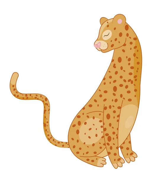 Africký Gepardí Koncept Predátor Nebezpečné Zvíře Savaně Příroda Divoký Život — Stockový vektor