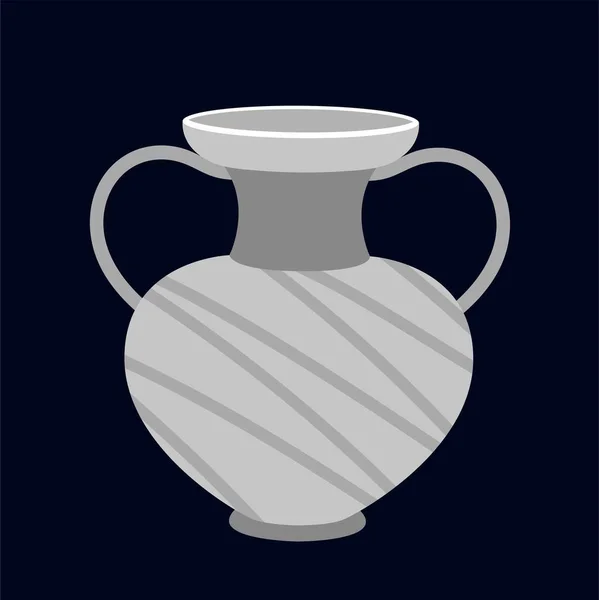 Vase Objet Art Assiettes Céramique Grise Des Temps Anciens Histoire — Image vectorielle