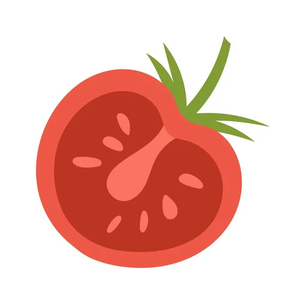Grill Tomatenscheibe Gemüse Vitamine Und Spurenelemente Gesunde Ernährung Richtige Ernährung — Stockvektor