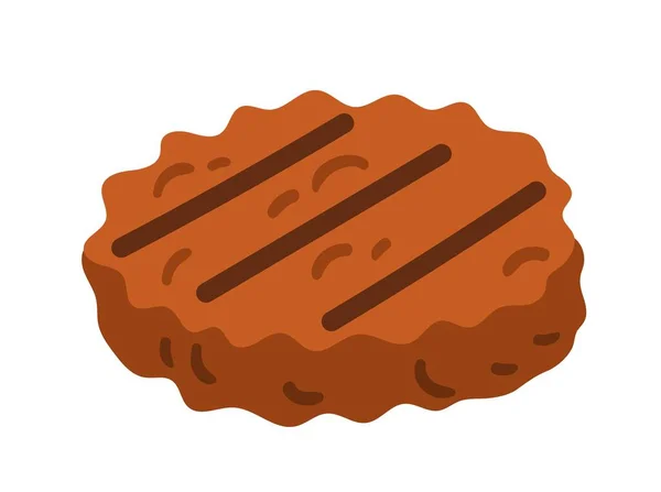 Escalope Frite Barbecue Steak Porc Bœuf Viande Sticker Pour Les — Image vectorielle
