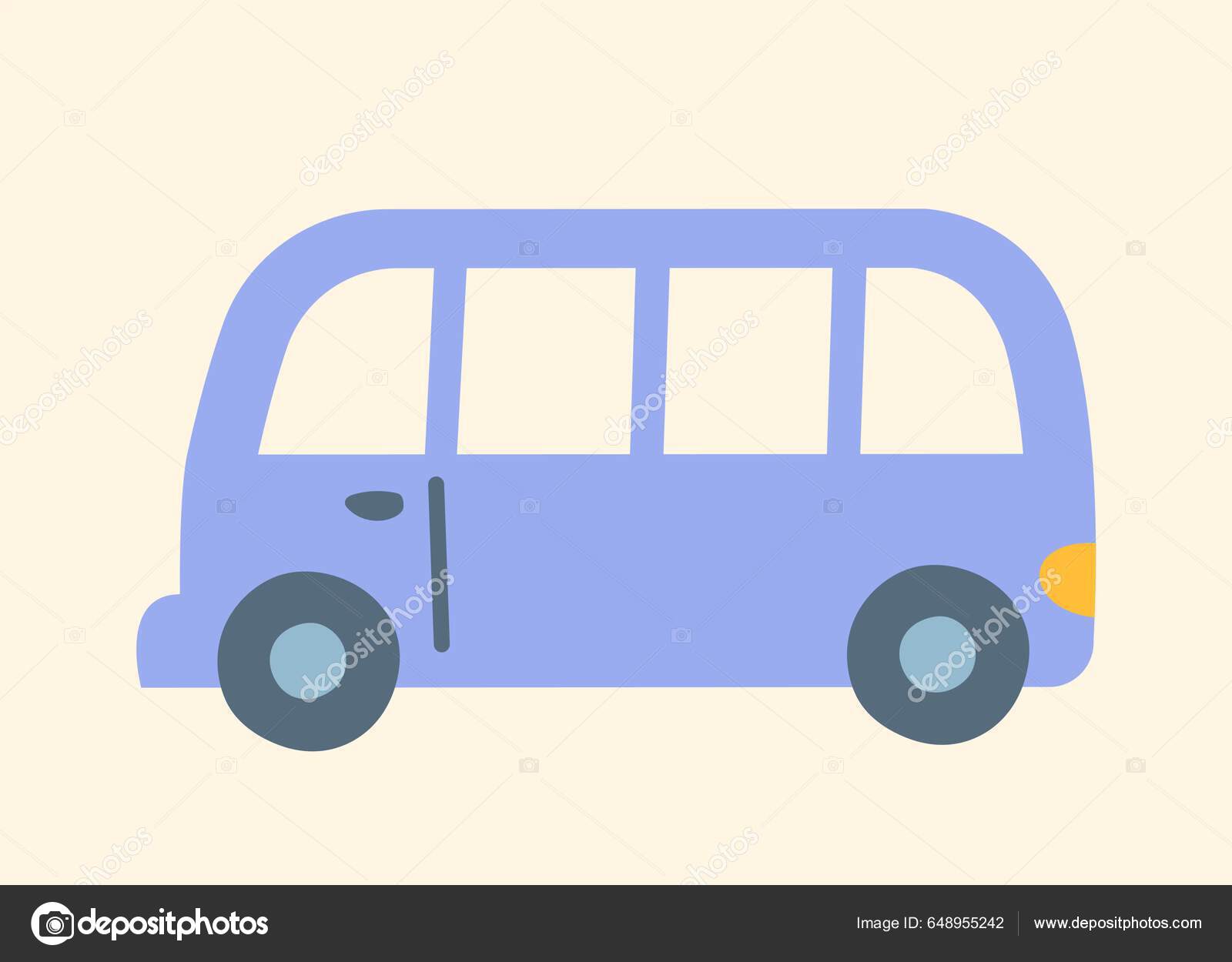 Ωραίο Εικονίδιο Λεωφορείου Μεγάλο Μπλε Αυτοκίνητο Όχημα Για Ταξίδια Και  Stock Vector by ©mymentalhealth 648955242