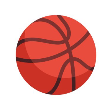 Basketbol ikonu. Aktif yaşam tarzı ve spor, eğlence ve hobiler, takım oyunu. Kumaş üzerine yazdırmak için grafiksel öge. Web sitesi afişi ya da afişi. Çizgi film düz vektör çizimi