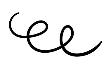 El boyaması çizgi. Sosyal ağlar ve kuryeler için etiket. Web sitesi afişi ya da afişi. Kumaş üzerine yazdırmak için grafiksel öge. Soyut yaratıcılık ve sanat. Çizgi film düz vektör çizimi