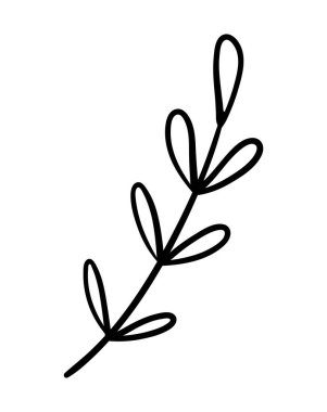 El boyaması dal. Minimalist yaratıcılık ve sanat, çocukların çizimleri. Romantik randevu, bitki ve bahçe aşkı. Kumaş, poster ya da afiş basmak için grafiksel öge. Çizgi film düz vektör çizimi