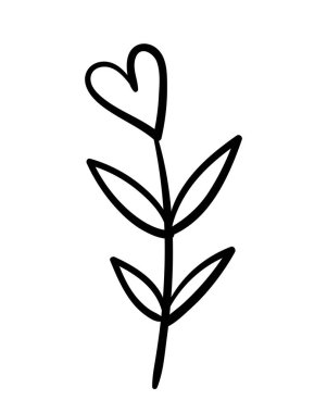 El boyaması dal. Ekoloji, çevre ve doğa. Web sitesi afişi, sosyal ağlar ve anlık kuryeler için etiket. Çiçek ve bahçıvanlık aşkı. Çizgi film düz vektör çizimi