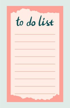 Haftalık ya da günlük planlamacı. Pembe çerçeveli listeleme veya düzenleme şablonu yapmak için modern. Zaman Yönetimi. Kişisel günlük için tasarım öğesi. Çizgi film düz vektör çizimi gri arkaplanda izole edildi