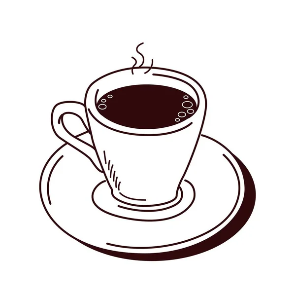 Ikona Filiżanki Kawy Minimalistyczny Rysunek Kreatywność Sztuka Logo Marka Kawiarni — Wektor stockowy
