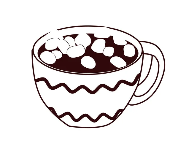 Εικονίδιο Φλιτζάνι Καφέ Ζεστό Ποτό Κούπα Ζαχαρωτά Επιδόρπιο Και Λιχουδιά — Διανυσματικό Αρχείο