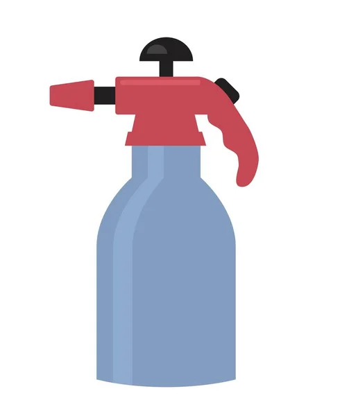 Красный Садовый Распылитель Бутылка Точечного Нанесения Жидкости Воды Удобрений Цветы — стоковый вектор