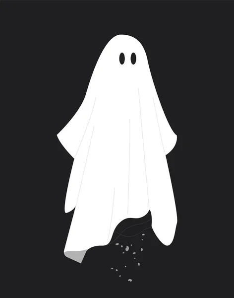 Icono Fantasma Blanco Halloween Vacaciones Otoño Miedo Horror Tradiciones Cultura — Vector de stock