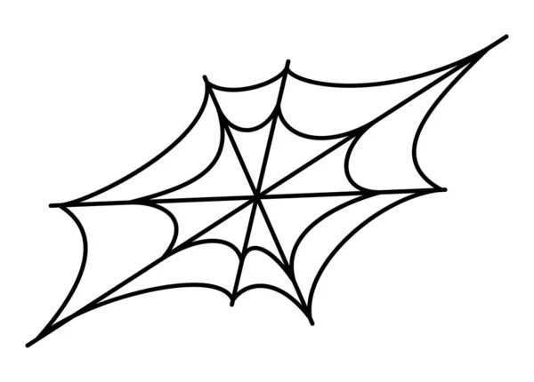 Halloween Web Siluetti Hämähäkki Pesä Juliste Tai Banneri Verkkosivuilla Pelkoa — vektorikuva