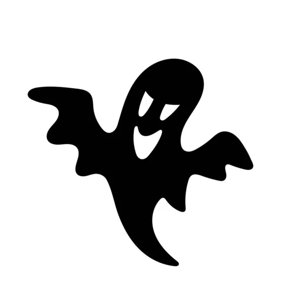 Gespenstersilhouette Halloween Abstrakte Figur Mit Flügeln Böse Mächte Und Schrecklicher — Stockvektor