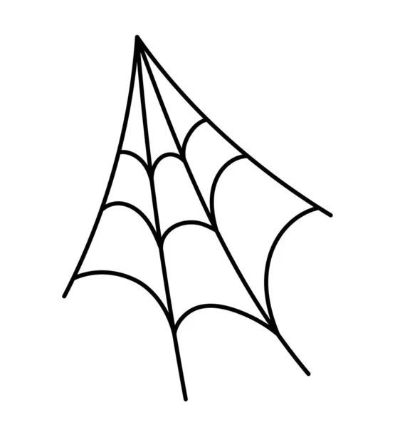 Halloween Web Silhouette Territorium Schrecklicher Spinnen Symbol Eines Verlassenen Hauses — Stockvektor